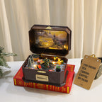 Rotating Christmas music box with LED light