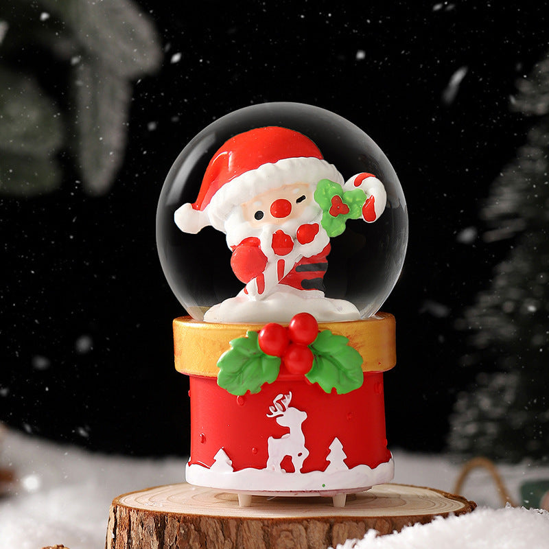 Christmas snow globe with lighting
