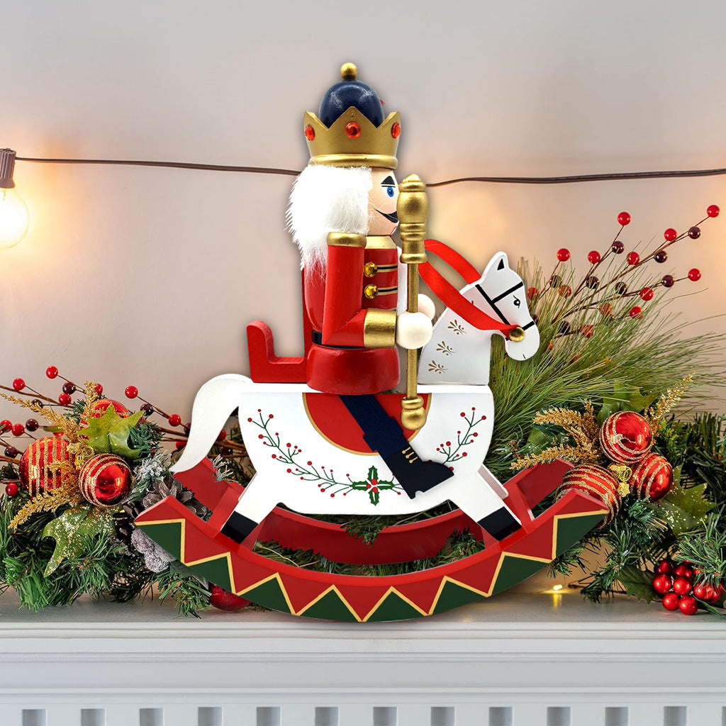 Traditional nutcracker made of pine wood