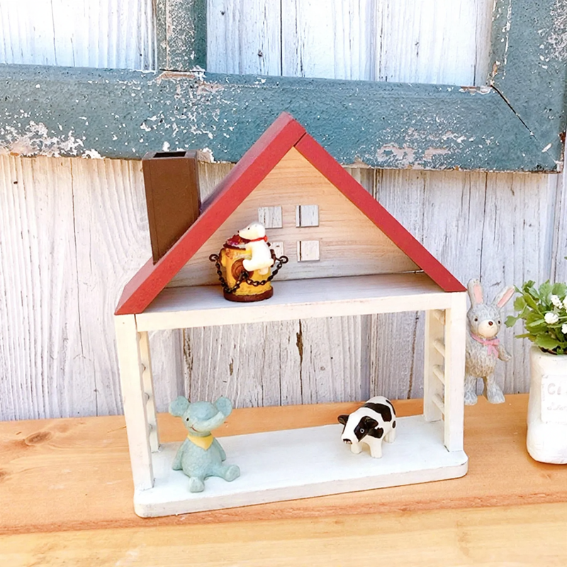 Decorative wooden Christmas house