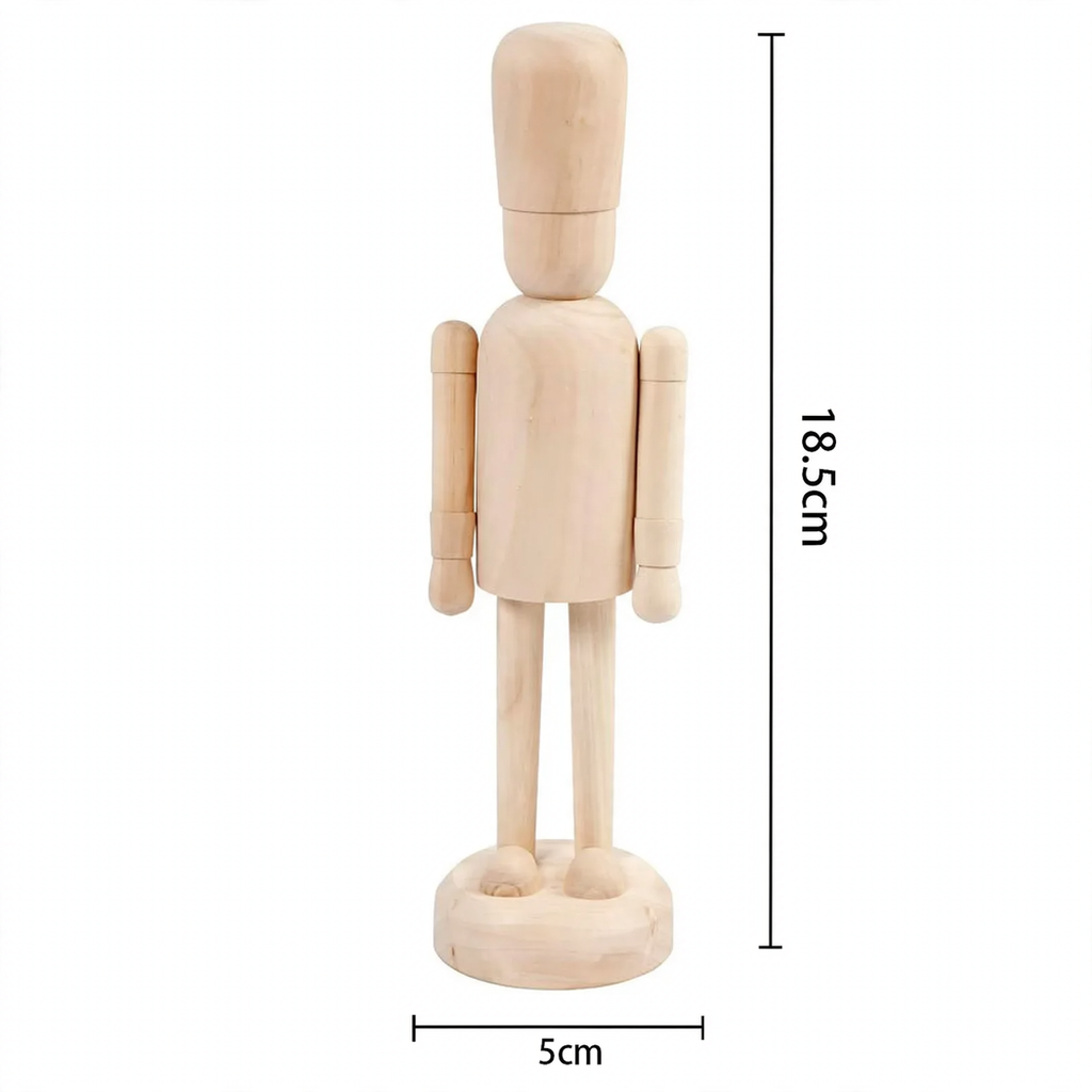 Nutcracker soldier made of pine wood, 18 cm