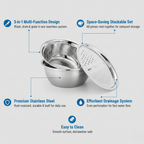 3-in-1 Stainless Prep Bowl Set