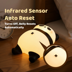 Satsus® Napping Panda Breathing Squishy Silicone Companion Sound LED Night Light Perfect Gift