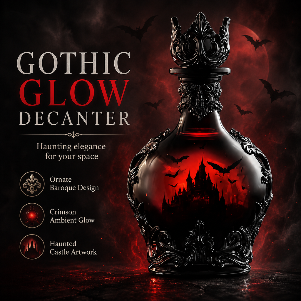 Gothic Vampire Elixir Whiskey Decanter | Magic Potion Style Liquor Bottle