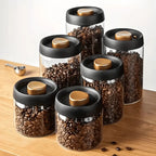 Press-Seal Glass Canisters for Food Storage