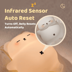 Satsus® Breathing Bear Snuggly  Squishy Silicone Sleeping Companion Sound LED Night Light Perfect Gift