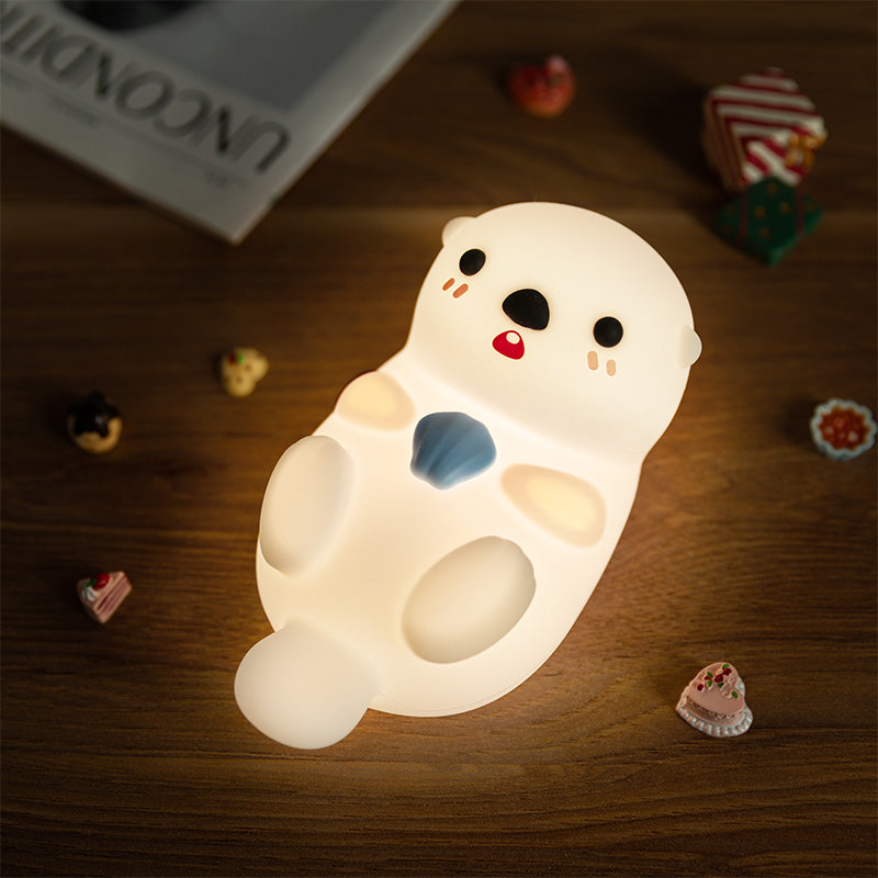Satsus® Otter Squishy Silicon LED Night Light Limited - Tap Lamp, Best Gift for Kids and Girls