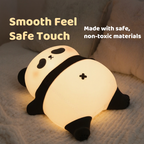 Satsus® Napping Panda Breathing Squishy Silicone Companion Sound LED Night Light Perfect Gift