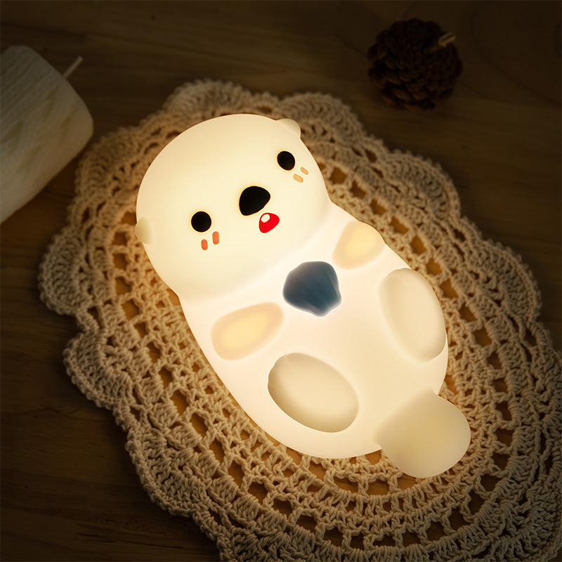 Satsus® Otter Squishy Silicon LED Night Light Limited - Tap Lamp, Best Gift for Kids and Girls