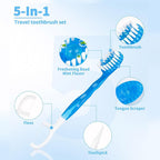 Portable 5-in-1 Toothbrush 16 Pack