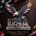 USA 250th Anniversary  - ★USA Faith, Family & Freedom★ Metal Emblem-WH