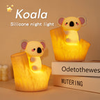 Satsus® Mini Koala on Tree Branch Silicone Squishy Night Light Cute Perfect Gift