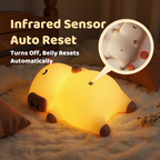 Satsus® Sleeping Capybara Breathing Squishy Silicone Companion Sound LED Night Light Perfect Gift