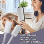 SilkyCare 4-in-1 Self-Cleaning Hairbrush