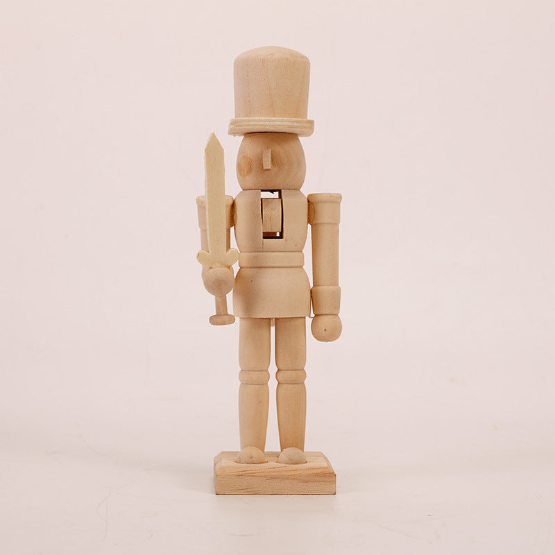 Nutcracker figure made of wood, 20 cm, for self-design