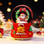Christmas music box with glass ball and light effects