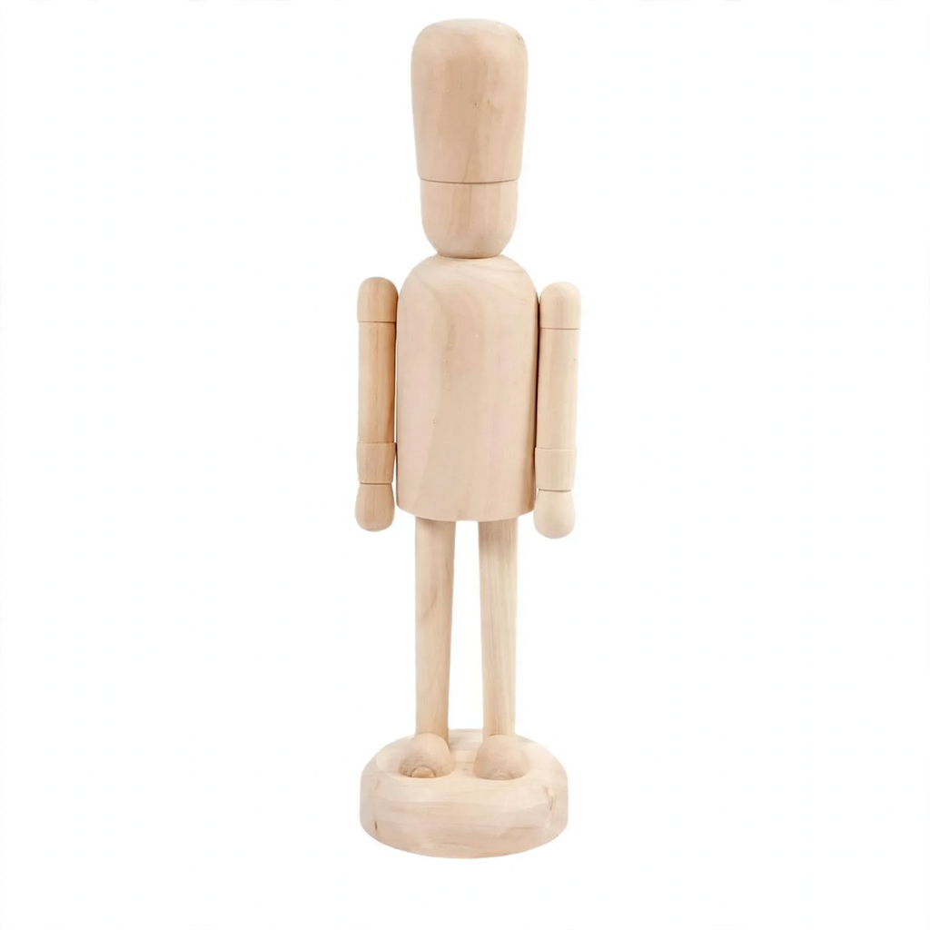Nutcracker soldier made of pine wood, 18 cm