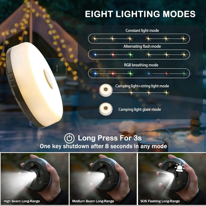 2-in-1 Camping Lantern String Combo