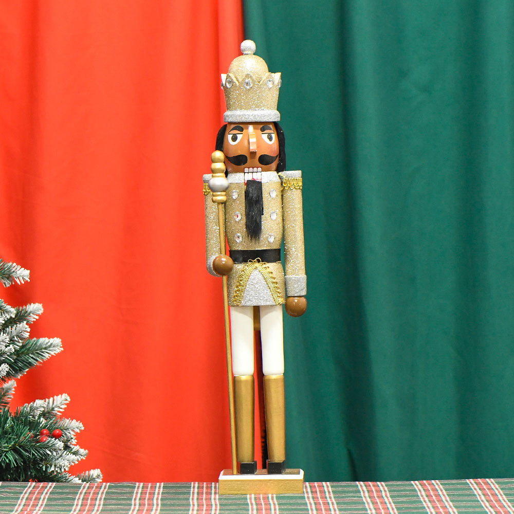 Large Nutcracker King made of wood, 60 cm