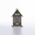Illuminated wooden house for Christmas decoration