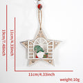 Decorative Christmas wooden pendant with gnome motif
