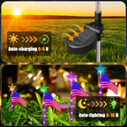 Solar American Flag Lights