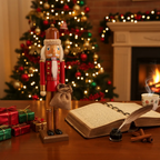 Wooden nutcracker, 38 cm, traditional Christmas decoration