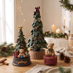 Decorative Christmas tree music box made of resin