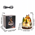 Illuminated music house with night light function