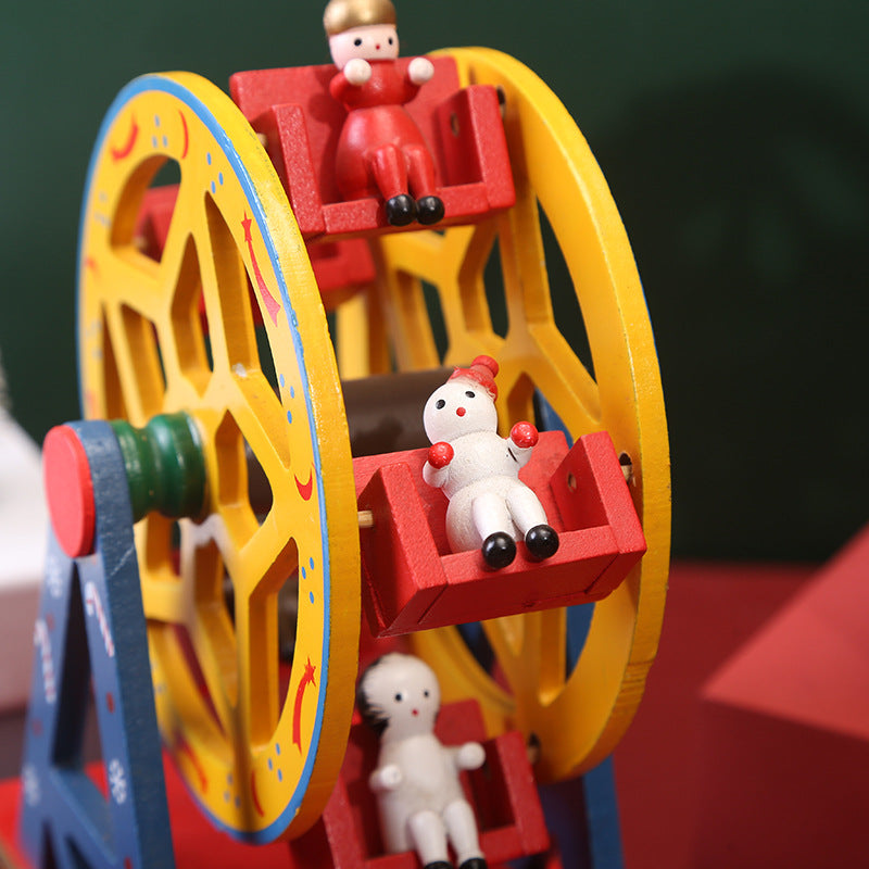 Wooden Ferris Wheel Music Box for Christmas