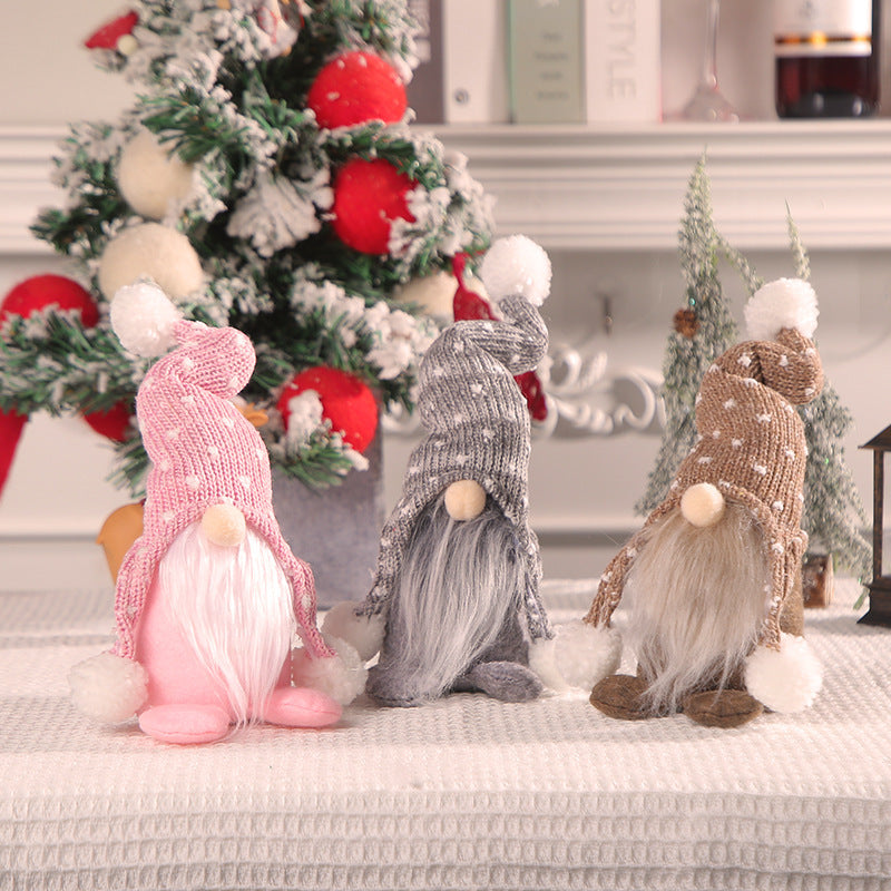 Gnome figure with knit hat and pompom, standing