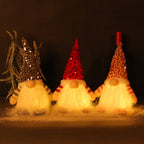 Illuminated Christmas Elf Figure with Sequins