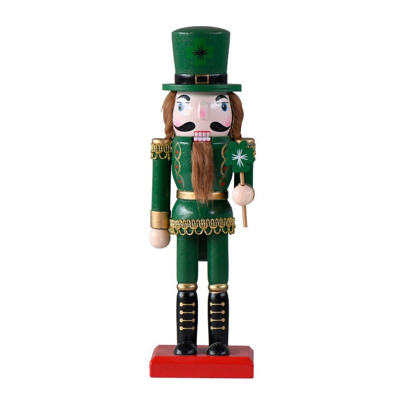 Decorative Nutcracker, 25 cm, Green