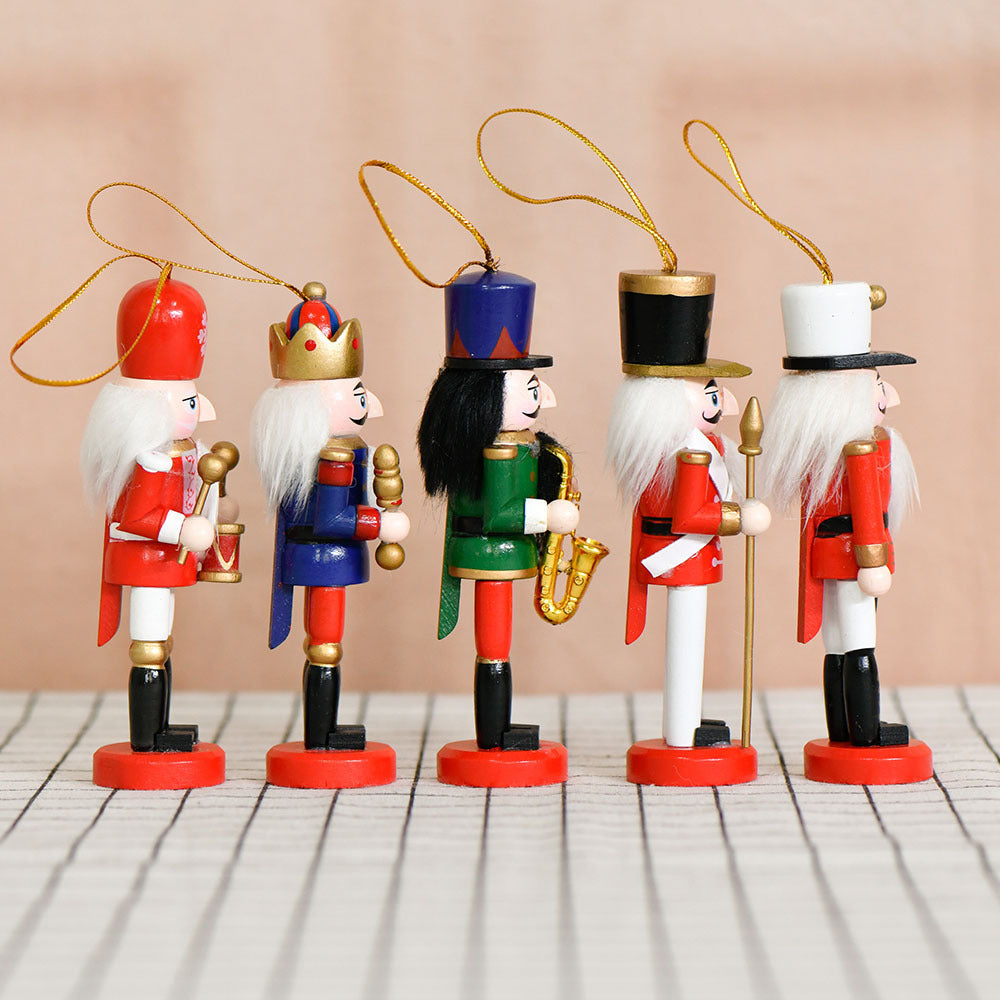 Nutcracker Soldiers Set, 13 cm, 5-piece, wood