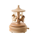 Beech wood music box, European style, 11 cm base