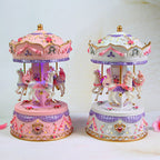 Carousel music box made of resin, hand-painted