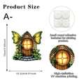 Decorative 2D Elf Door made of Pine Wood for Garden and House