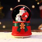 Christmas snow globe with music and light