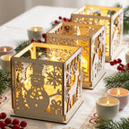 Christmas wooden lampshade decoration