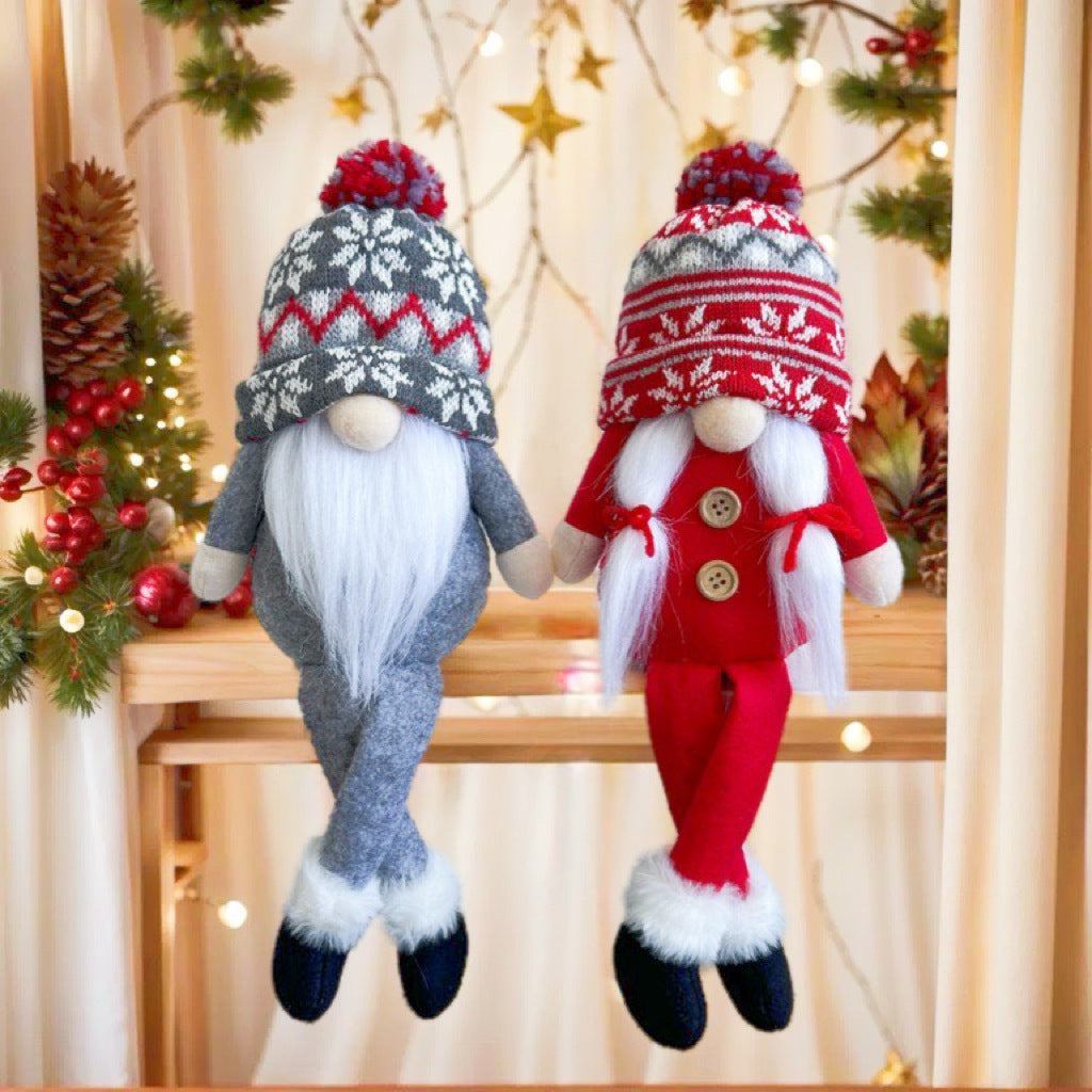 Christmas Elf with Long Legs, Textile Mix