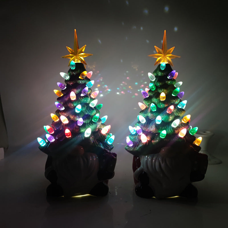 Illuminated gnome figure with LED light