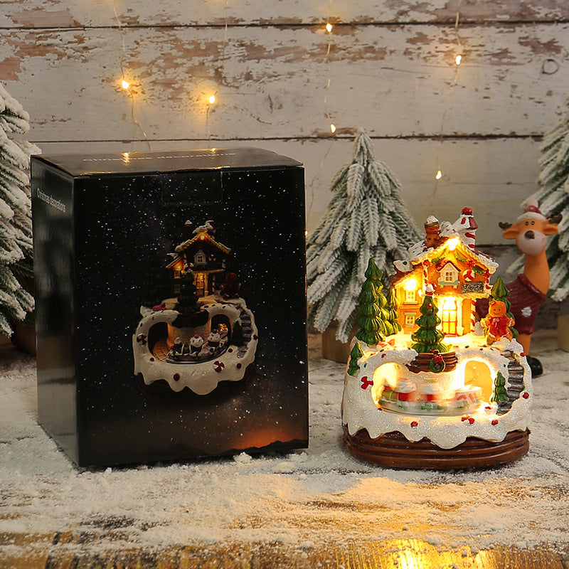 Illuminated music house with night light function