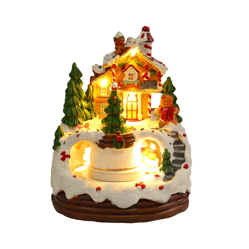 Illuminated music house with night light function