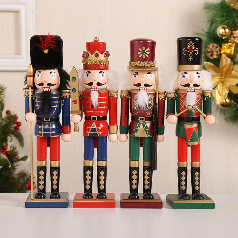 Wood Nutcracker Set, Christmas Table Decoration