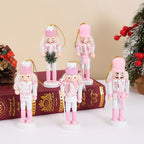 Wooden nutcracker, 12 cm, Pink