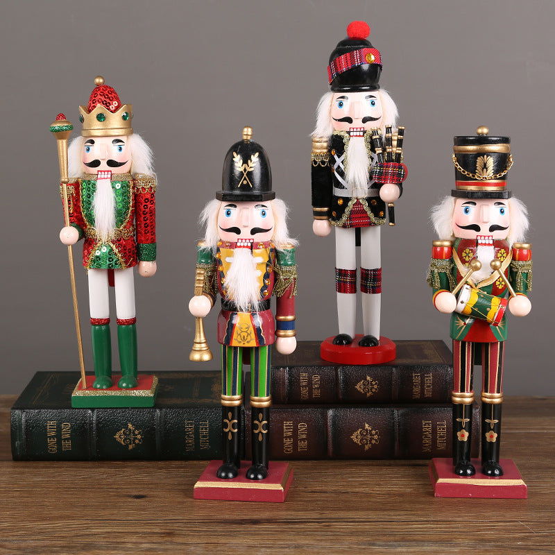 Decorative nutcracker figure made of wood, European style