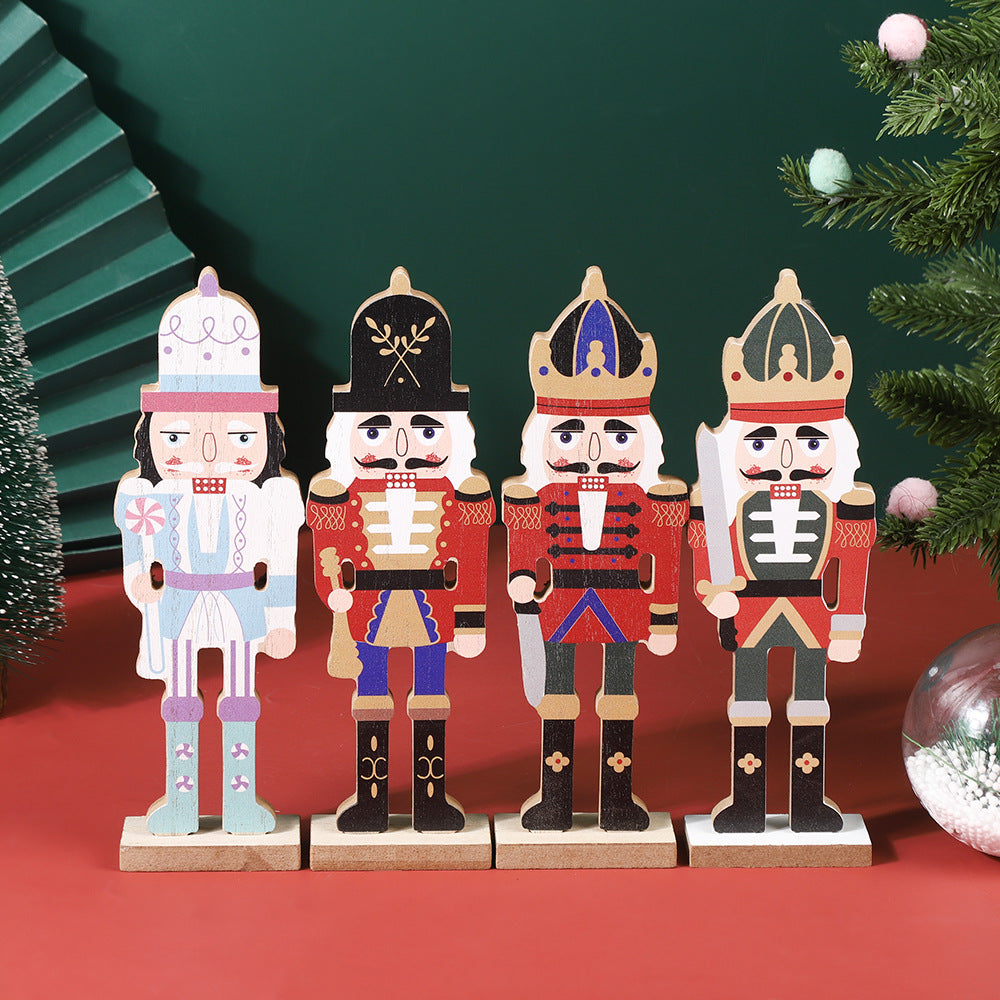 Decorative nutcracker figure made of beech wood
