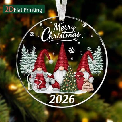 Christmas Gnome Pendant made of Acrylic