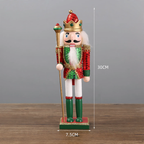Decorative nutcracker soldier figure made of pine wood