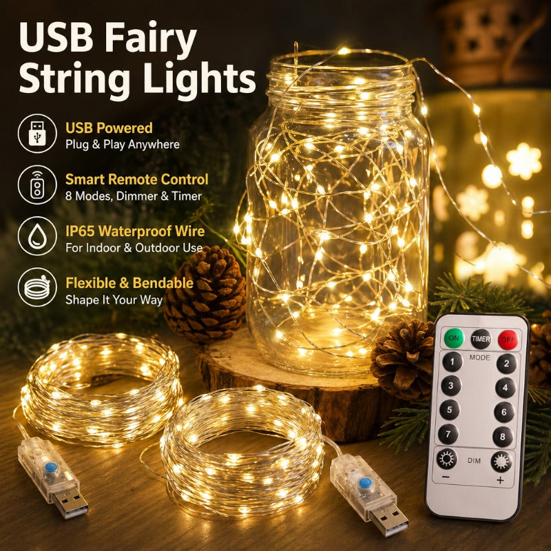 Remote Controlled USB Fairy Lights